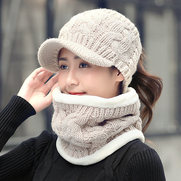 Women-Winter-Warm-Knitted-Hats-And-Windproof-Neck-Collar-Scarves-Set-Double-Layers-Cap-Scarf-1243885