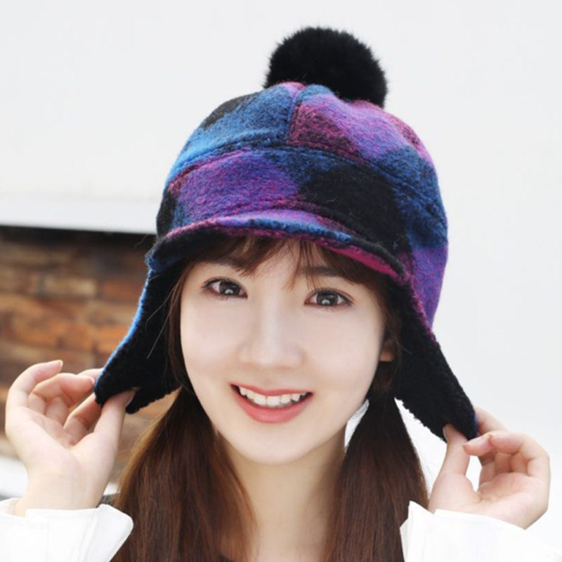 Women-Winter-Warm-Wool-Hat-Detachable-Pompom-Lambswool-Lining-Earmuff-Hat-1368069