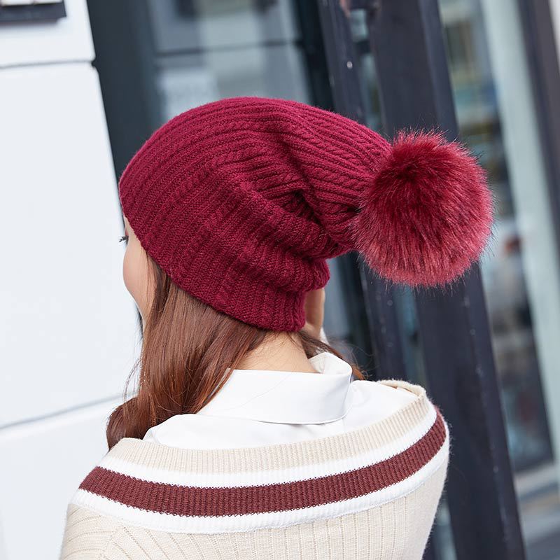 Women-Winter-Windproof-Knit-Hat-Scarf-Set-Outdoor-Thicken-Ski-Earmuffs-Beanie-Cap-1369020