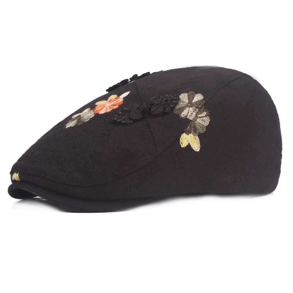 Womens-Cotton-Embroidered-Beret-Caps-Cool-Outdoor-Visor-Newsboy-Hunting-Hat-1288952