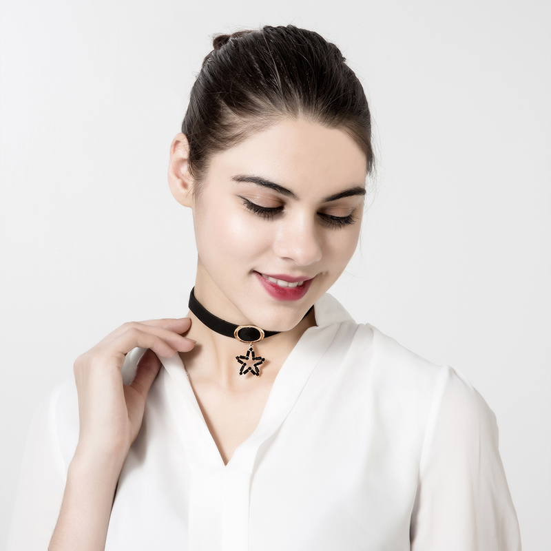 Womens-Elegant-Choker-Star-Chain-Flannel-Clavicle-Necklace-Gift-for-Women-1150905