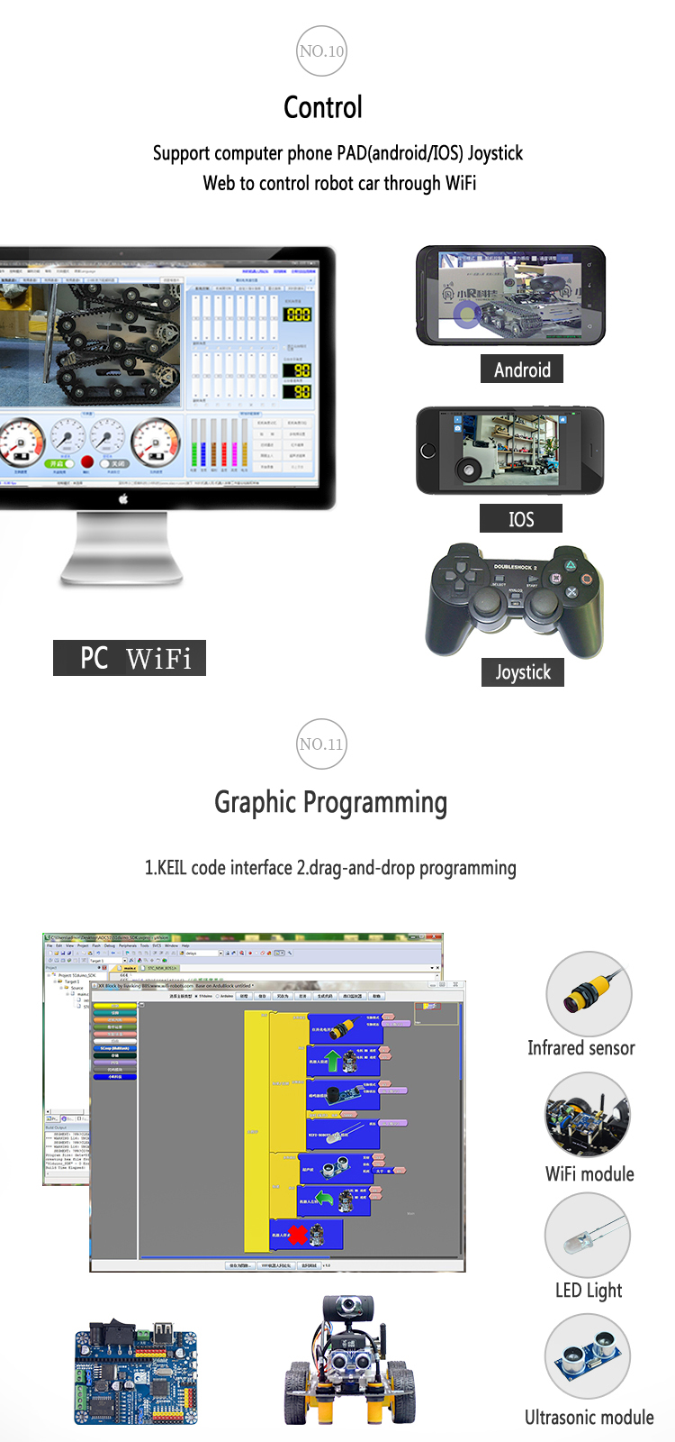 Xiao-R-GFS-DIY-Wifi-Robot-Arm-Car-Metal-Chassis-Arduino2560-RaspberryPi-3B-Board-1249958