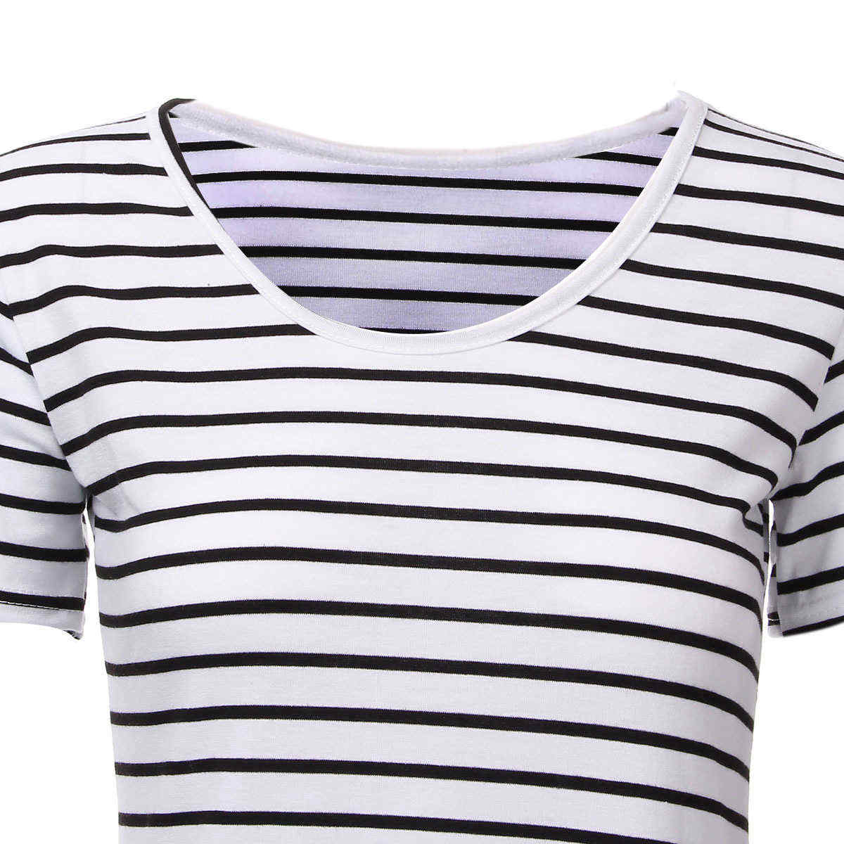 Fashion-Women-Stripe-Short-Sleeve-T-shirt-Dress-985465