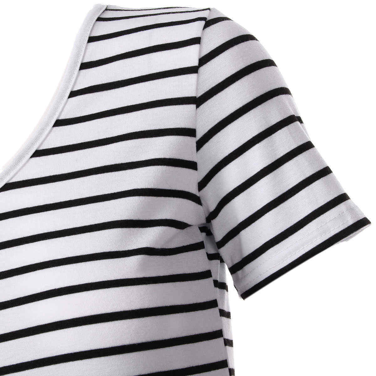 Fashion-Women-Stripe-Short-Sleeve-T-shirt-Dress-985465