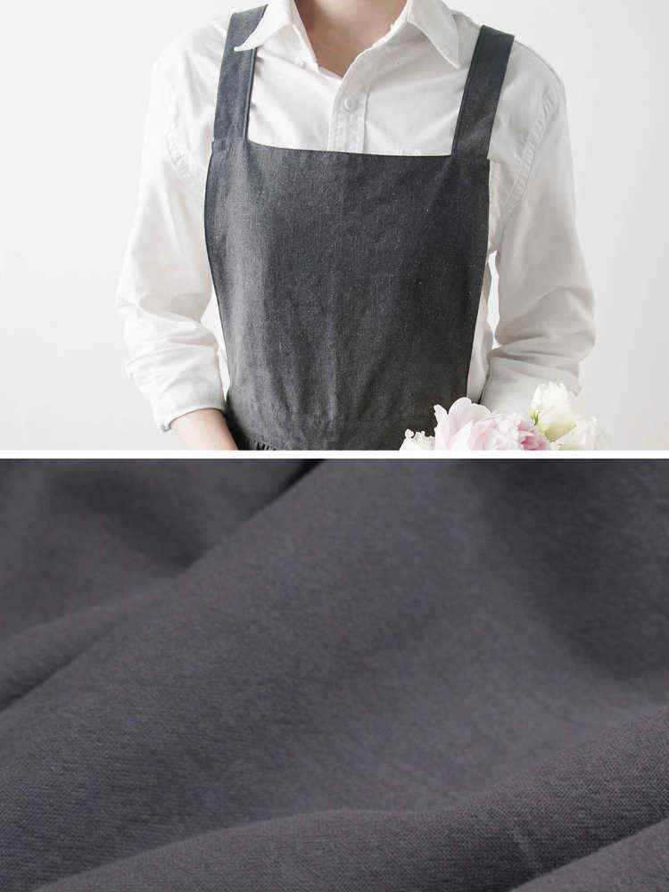 Japanese-Style-Retro-Pure-Color-Cotton-Linen-Pleated-Aprons-Dress-1364914