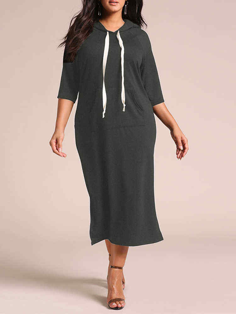 M-5XL-Women-Casual-Side-Split-Hooded-Sweatshirt-Dress-1387118