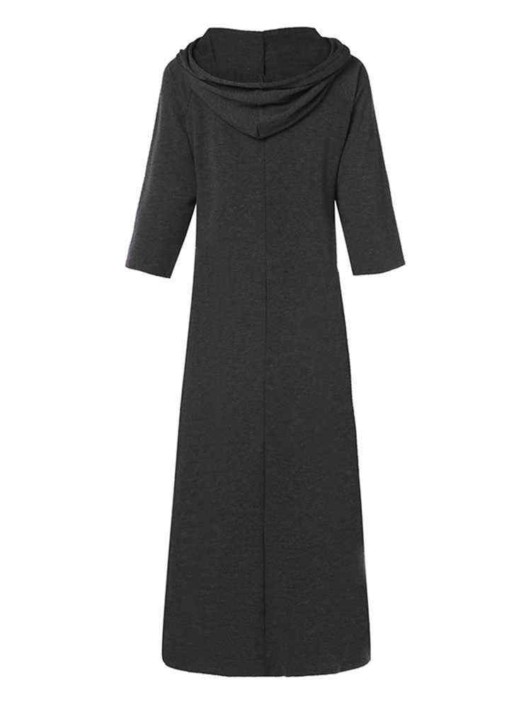 M-5XL-Women-Casual-Side-Split-Hooded-Sweatshirt-Dress-1387118