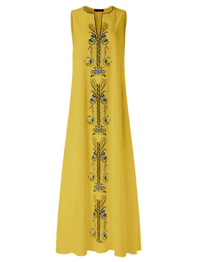 Women-V-neck-Sleeveless-Printed-Maxi-Dress-with-Pockets-1471765