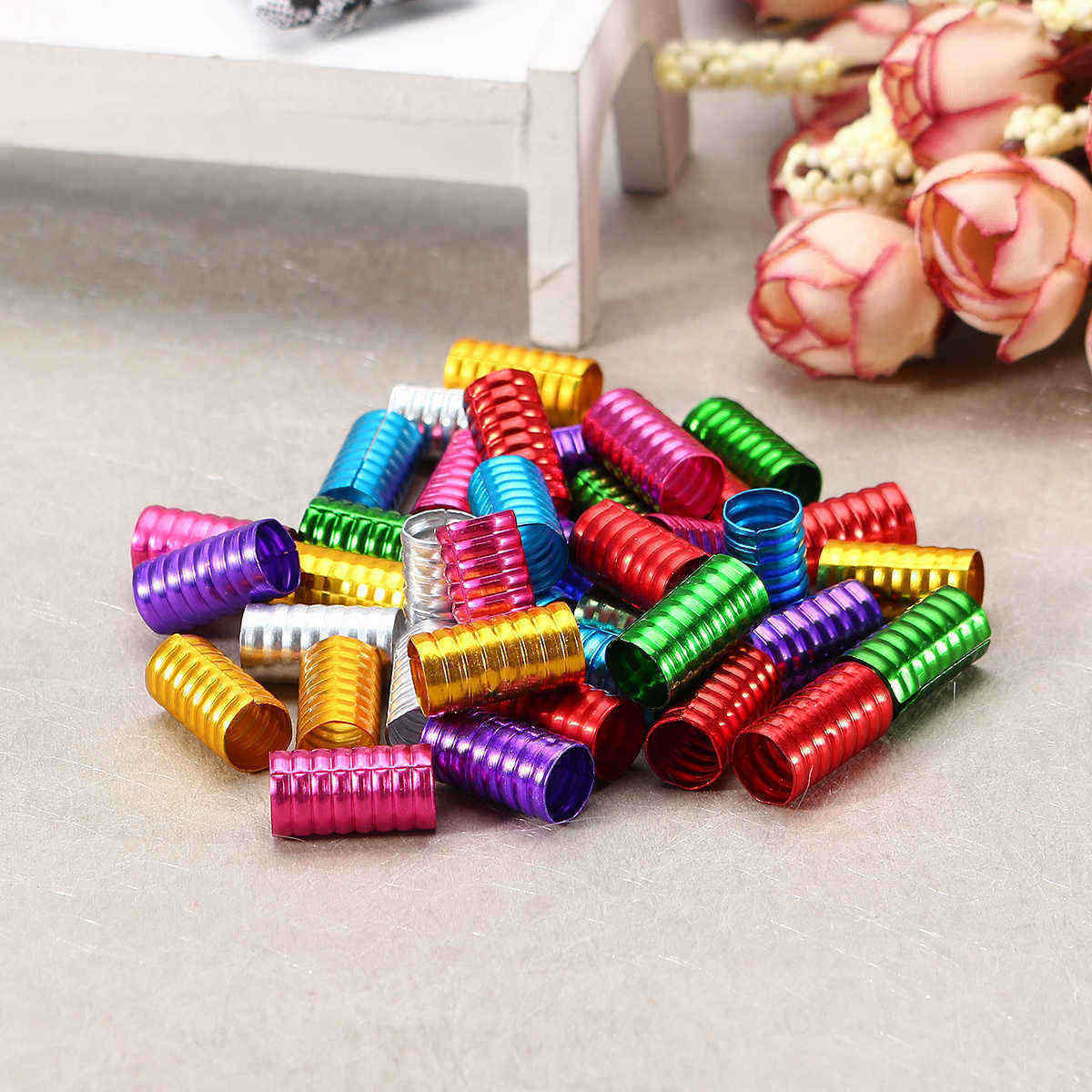 100pcs-Dreadlock-Beads-Spring-Shape-Adjustable-Hair-Braid-Cuff-Clip-Lock-Styling-Tool-1207204