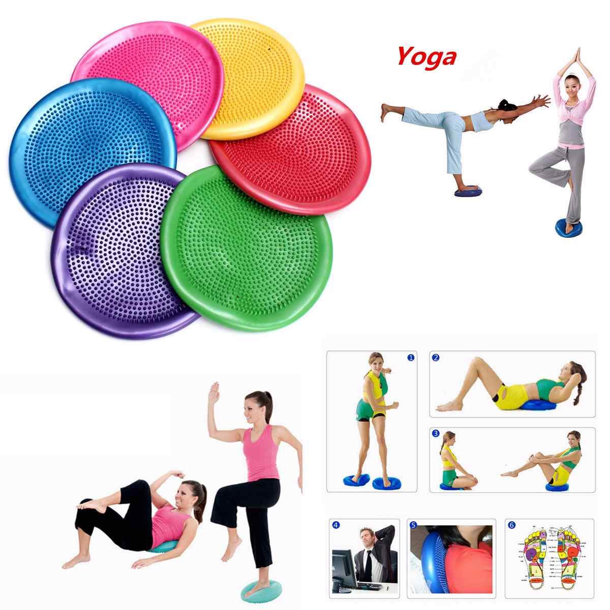 Yoga-Exercise-Pilates-Trigger-Massage-Balance-Cushion-Gym-Fitness-Ball-Thickening-Riot-1145433