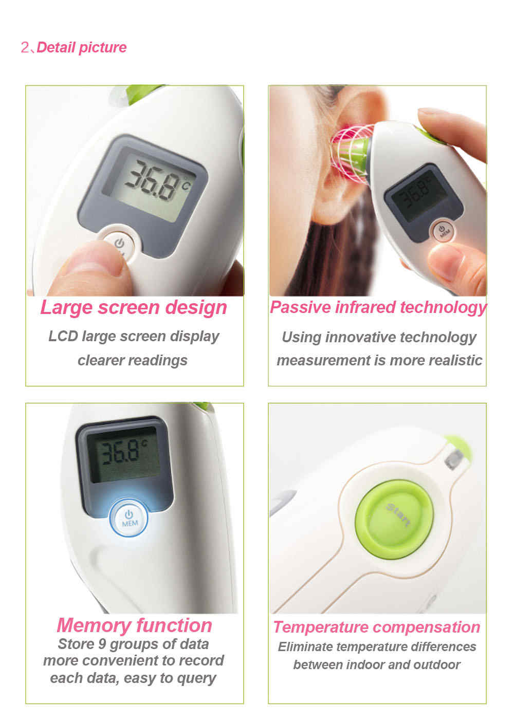 Yuwell-YHT102-Ear-Thermometer-Digital-Infrared-Temperature-Measurement-Fever-Alarm-Family-Essential--1446547